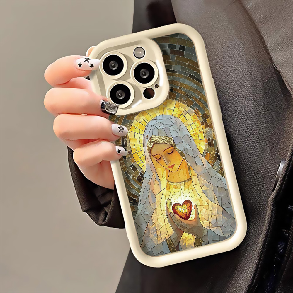 Apple Iphone 15 Pro Max - レトロな教会のステンドグラス風デザインのiPhone用ケース。対応機種：iPhone 18、17、16、15、14、13、12、11 Pro Max、X、XS、XR、7、8 Plus、SE 2022、Apple