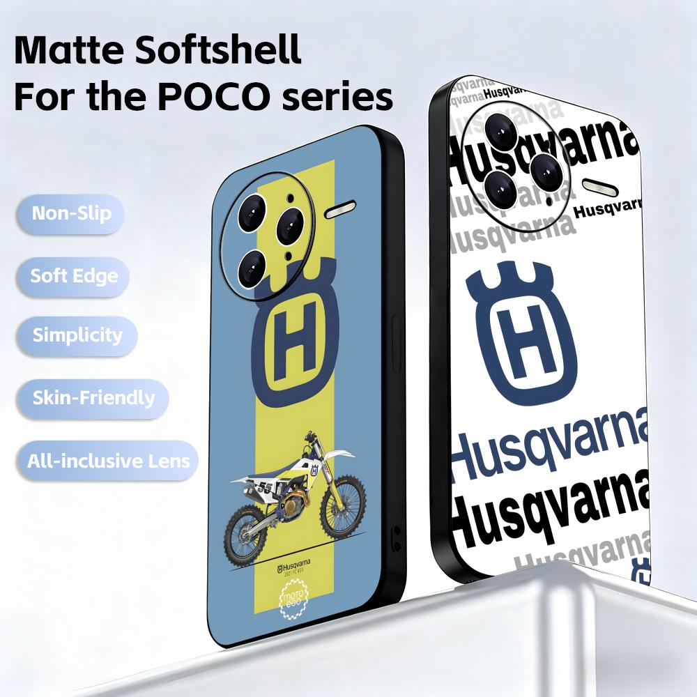 Xiaomi Poco X6 - ホットなバイクH-Husqvarnaフォンケース Xiaomi POCO M7 M6 M5