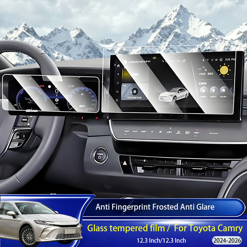 Matte Anti Glare Screen - トヨタ・カムリ9代目（2024年～2026年）用、光沢を抑えた保護フィルム、GPS画面用、強化ガラス製LCD画面用。