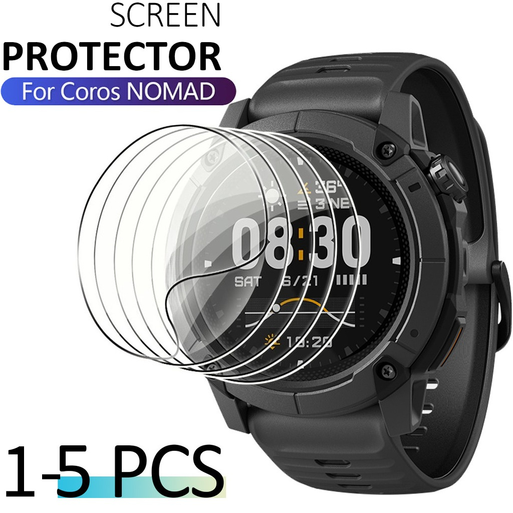 Hydrogel Screen Protector - 1～5個入り、Coros Nomad用、高画質透明強化ガラス製スクリーンプロテクター、TPUハイドロゲルフィルム、Coros NOMAD用、傷防止ウォッチスクリーンフィルム