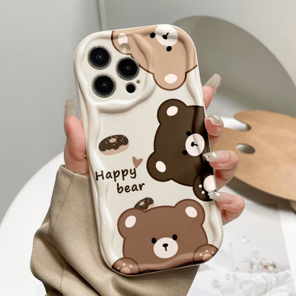 Apple Iphone 15 Pro Max - 可愛いクマとクールな虎柄のスマホケース iPhone 17 16 15 14