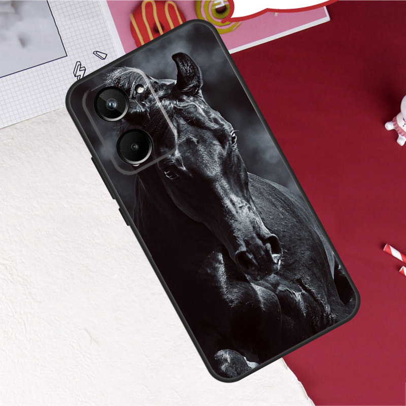 動物柄の馬のイラストが描かれた、Realme C33、C61 - Realme C67 のレビューと価格