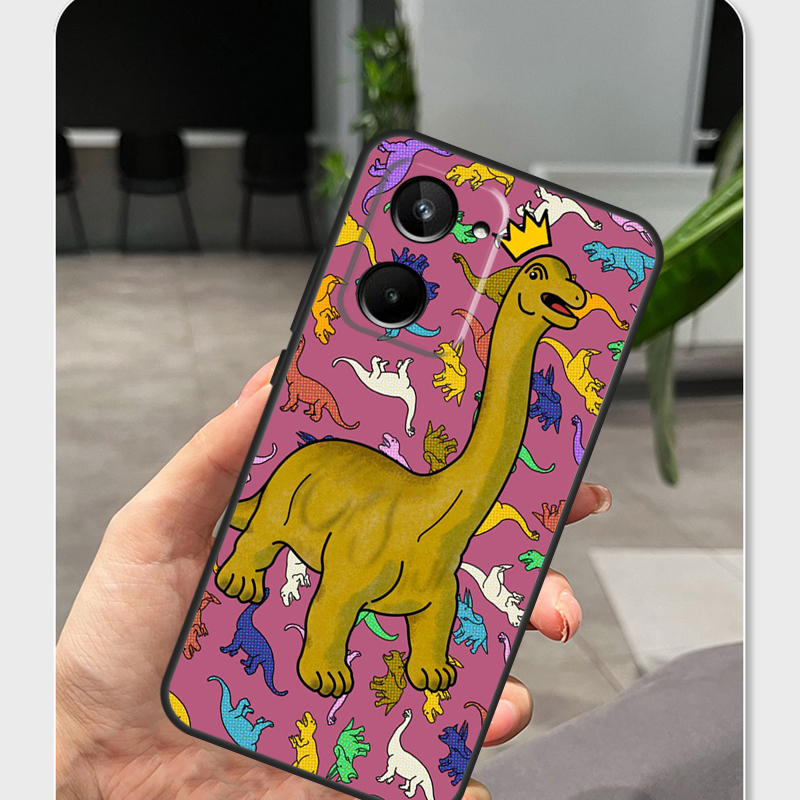 Dino King フローラル ダイナソー柄 Realme  - Realme C67 のレビューと価格