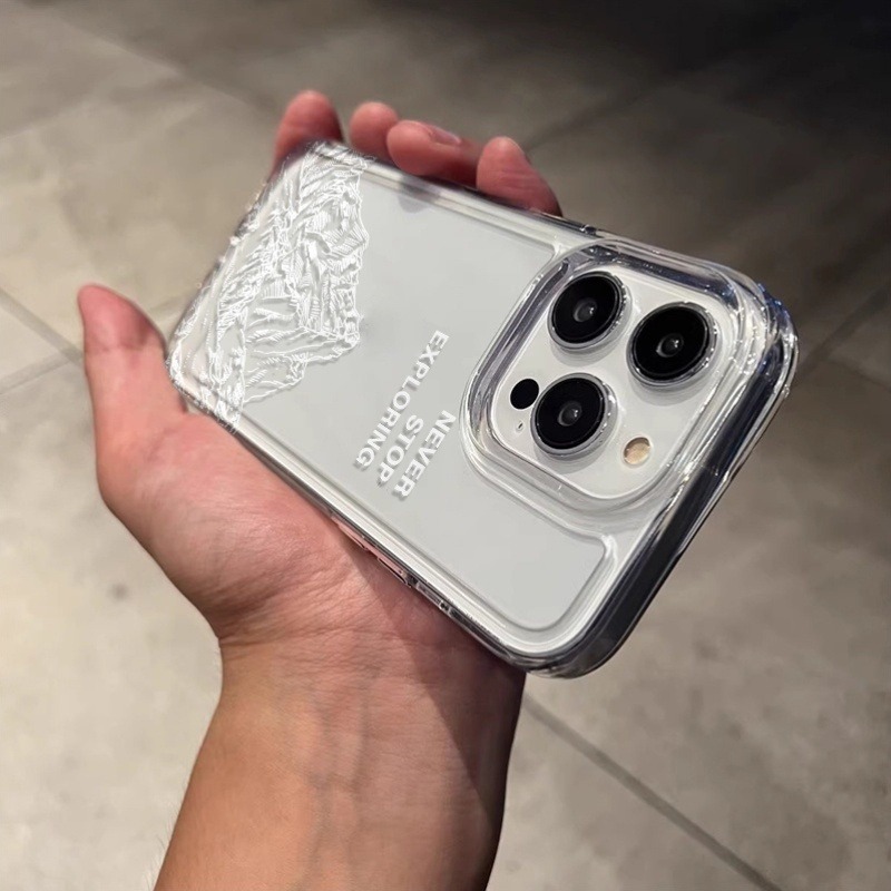 ネバーエクスプローリング マウンテンラインアート スマホケー - Apple Iphone 15 Pro Max のレビューと価格