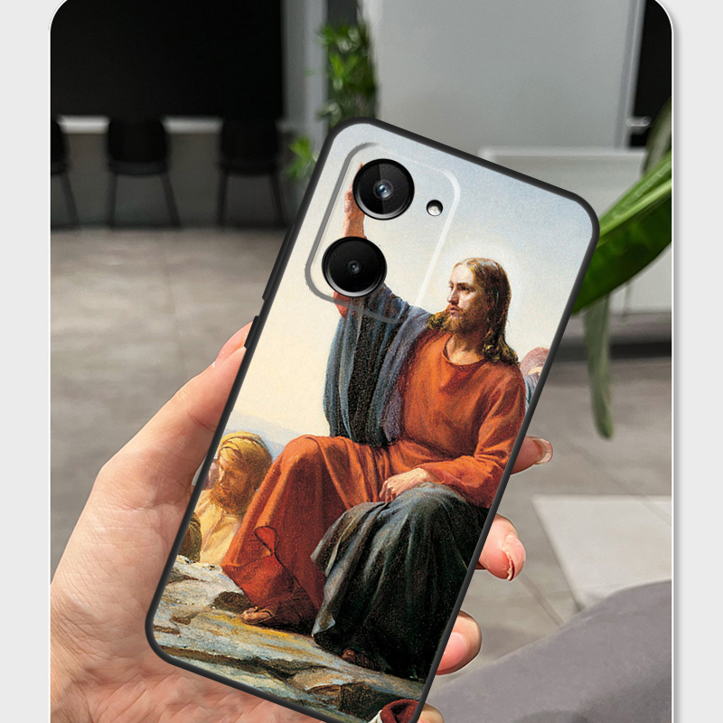 神の慈悲を込めたイエスのデザインのRealme C55、C7 - Realme C67 のレビューと価格