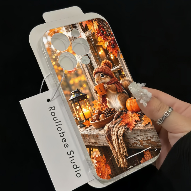 漫画動物リスシリコン製スマホケース iPhone 15 16 - Apple Iphone 15 Pro Max のレビューと価格