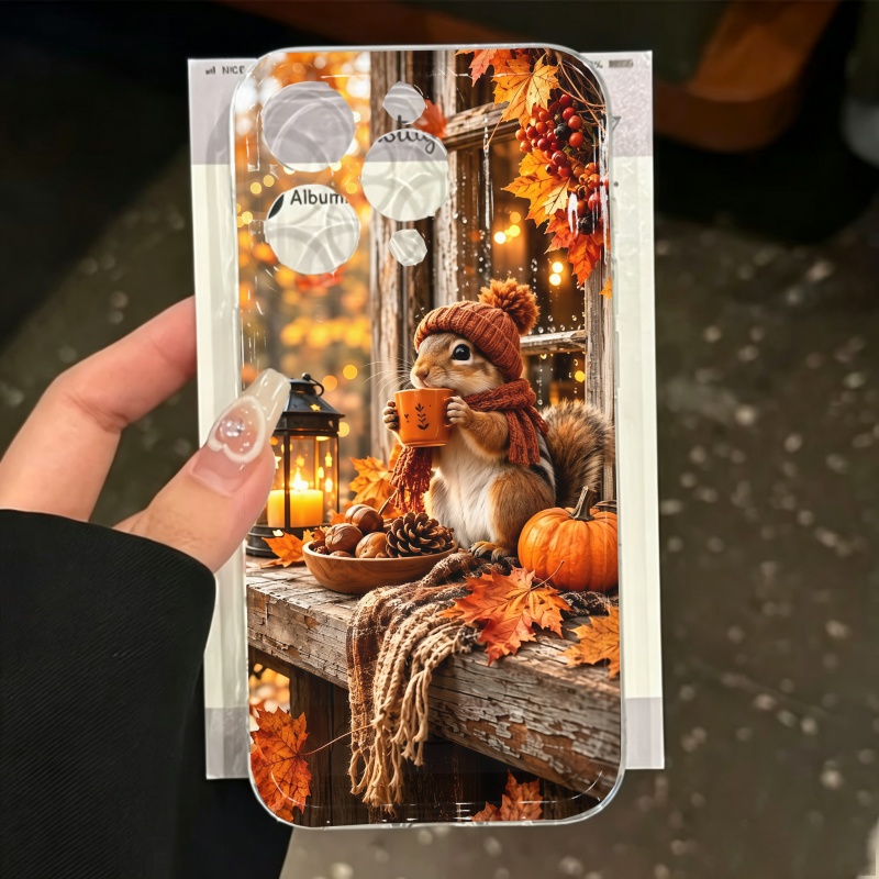 漫画動物リスシリコン製スマホケース iPhone 15 16 - Apple Iphone 15 Pro Max のレビューと価格